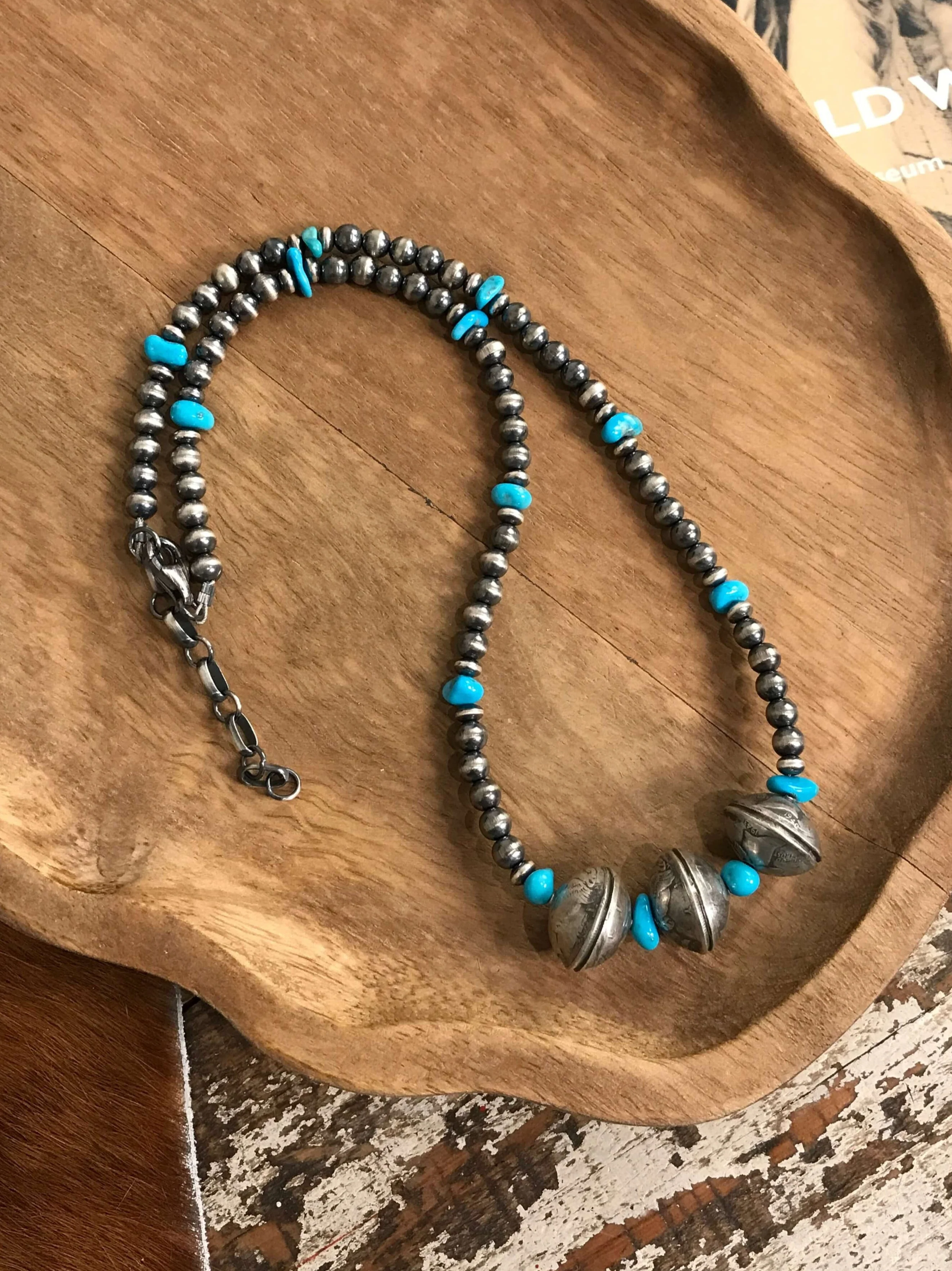 The Turquoise Nugget Dime Necklace