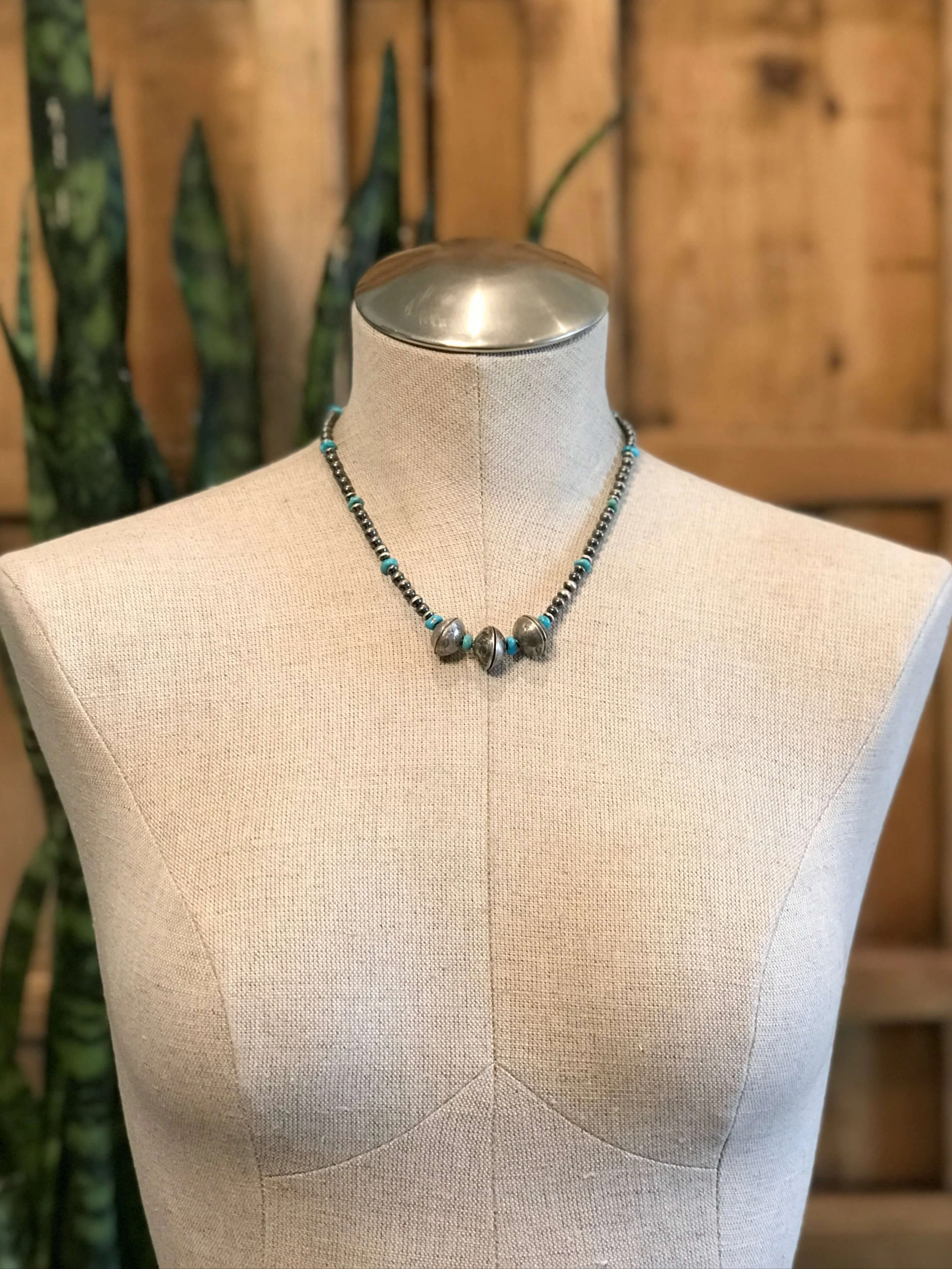 The Turquoise Nugget Dime Necklace - Image 2