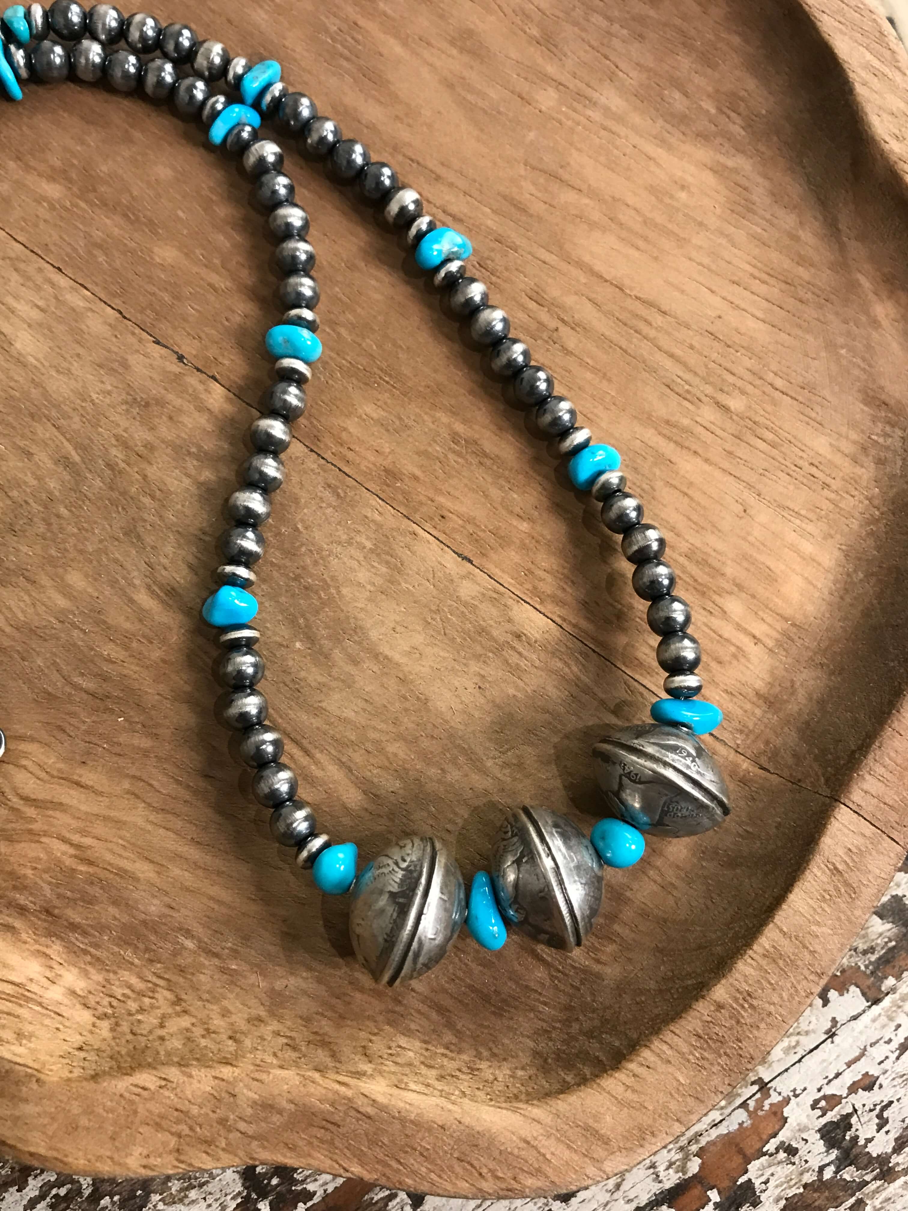 The Turquoise Nugget Dime Necklace - Image 4