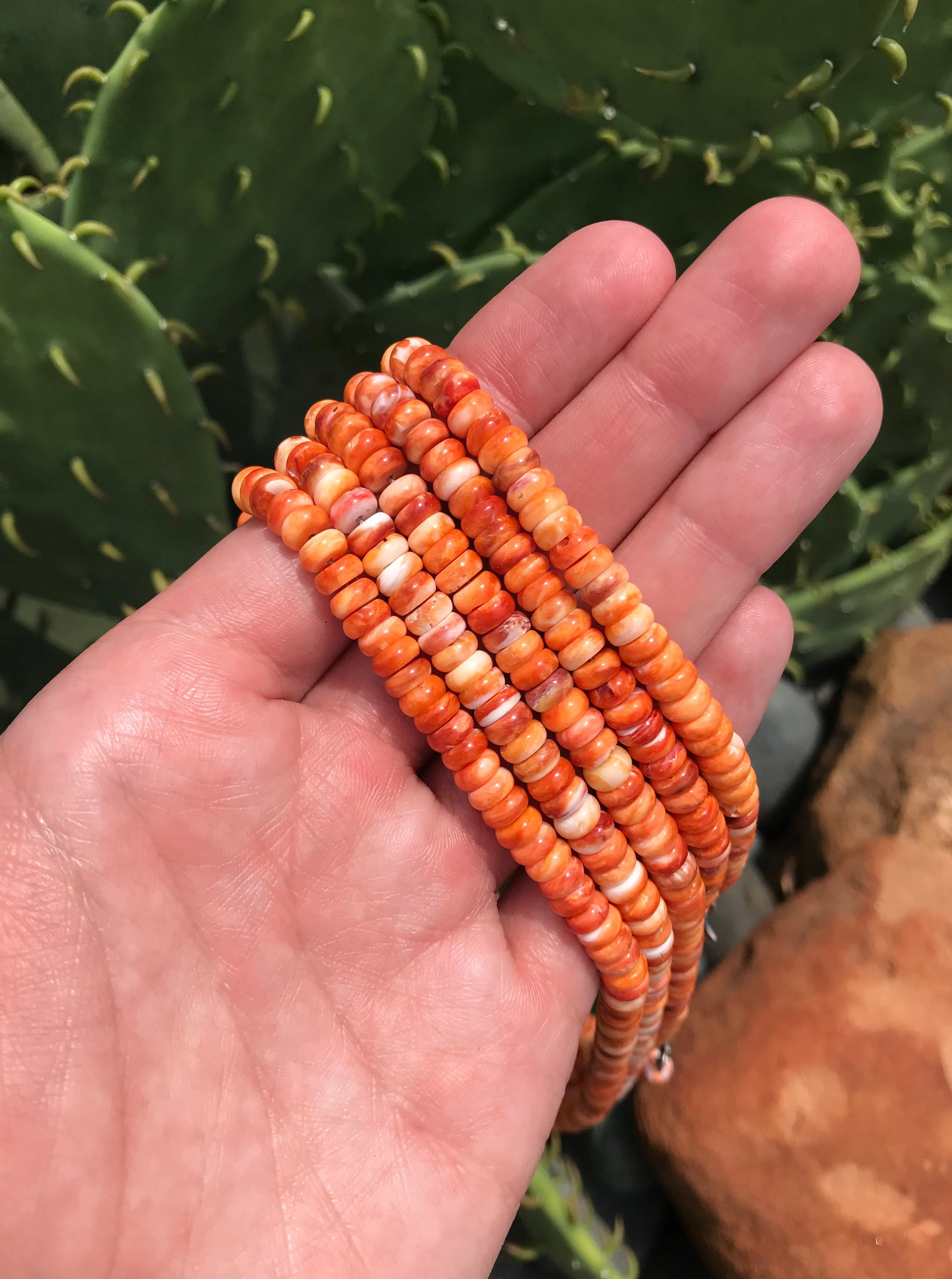 The Uppsala Necklace in Orange Spiny