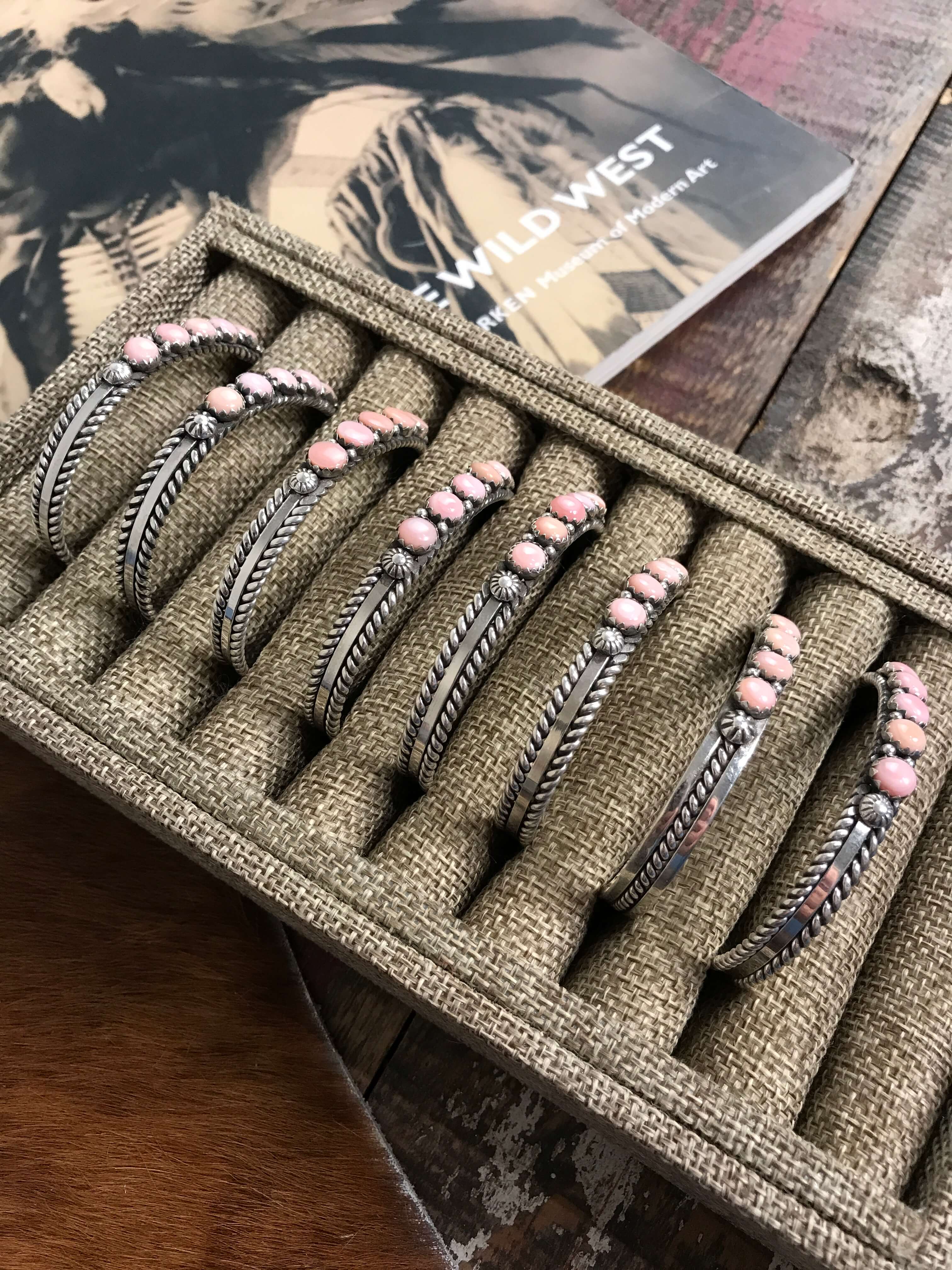 The Vinita Pink Conch Cuffs - Image 3