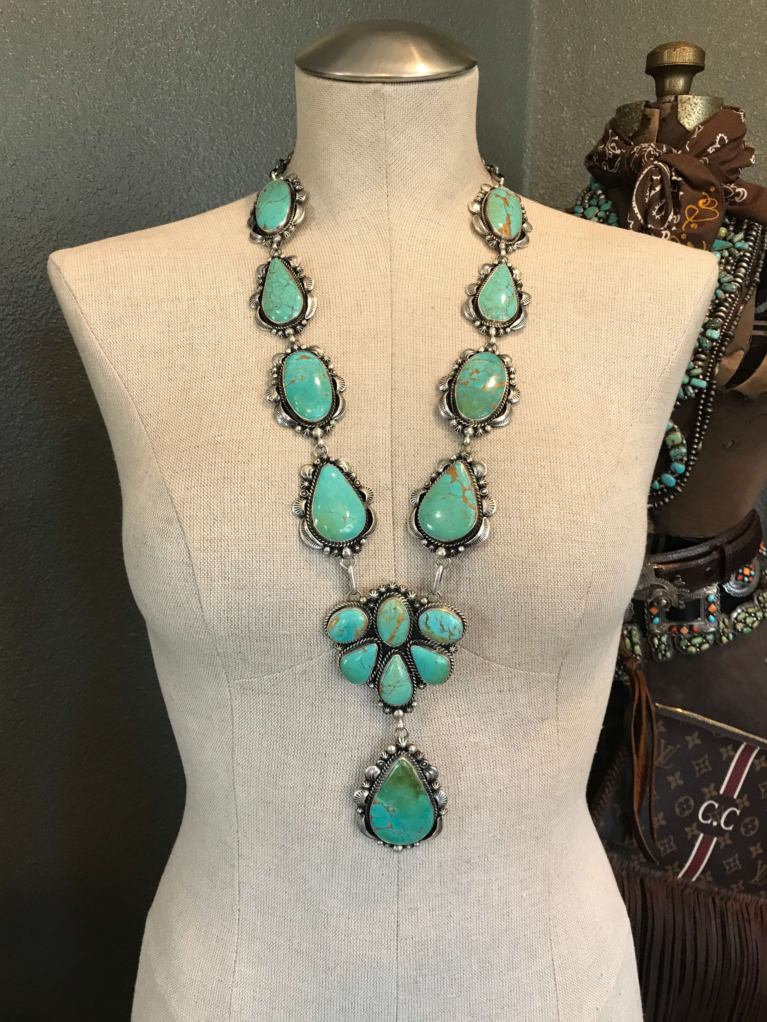 The Wanderer Turquoise Lariat Necklace Set - Image 4