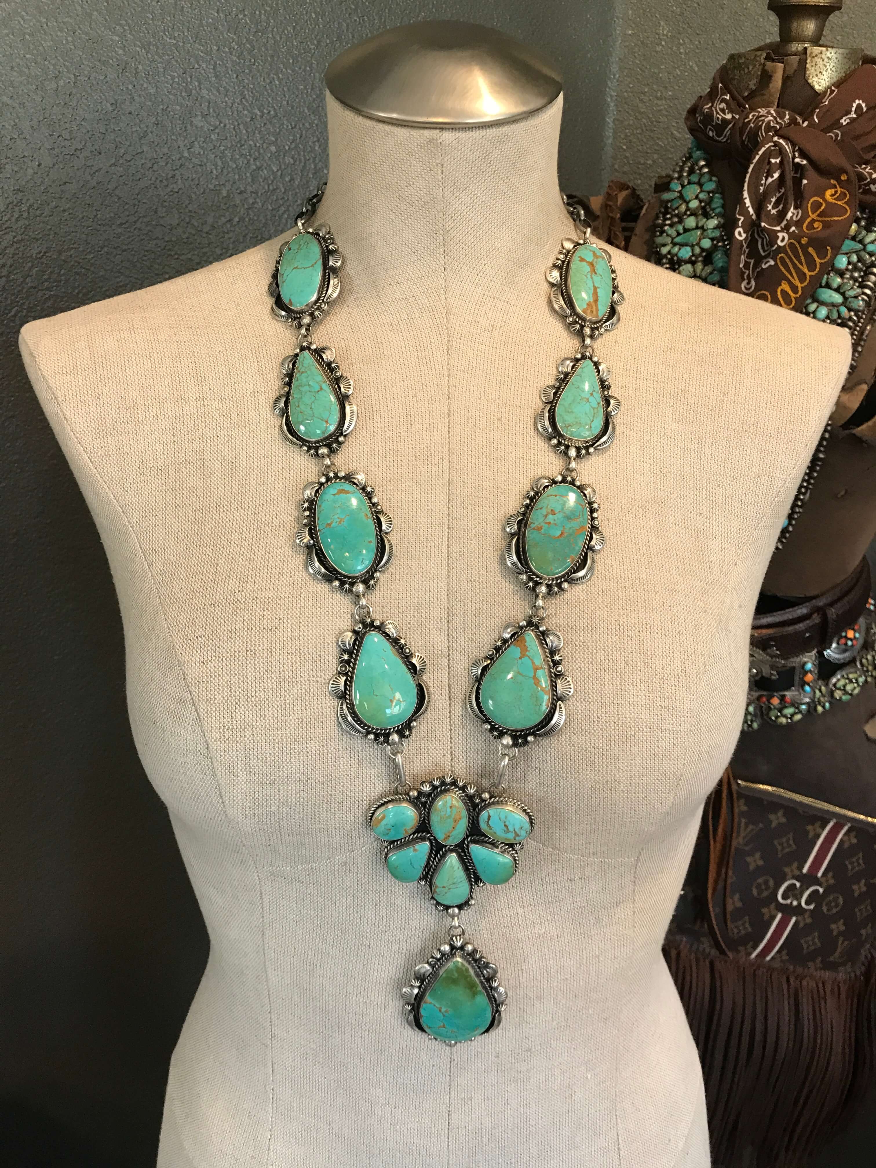 The Wanderer Turquoise Lariat Necklace Set - Image 9