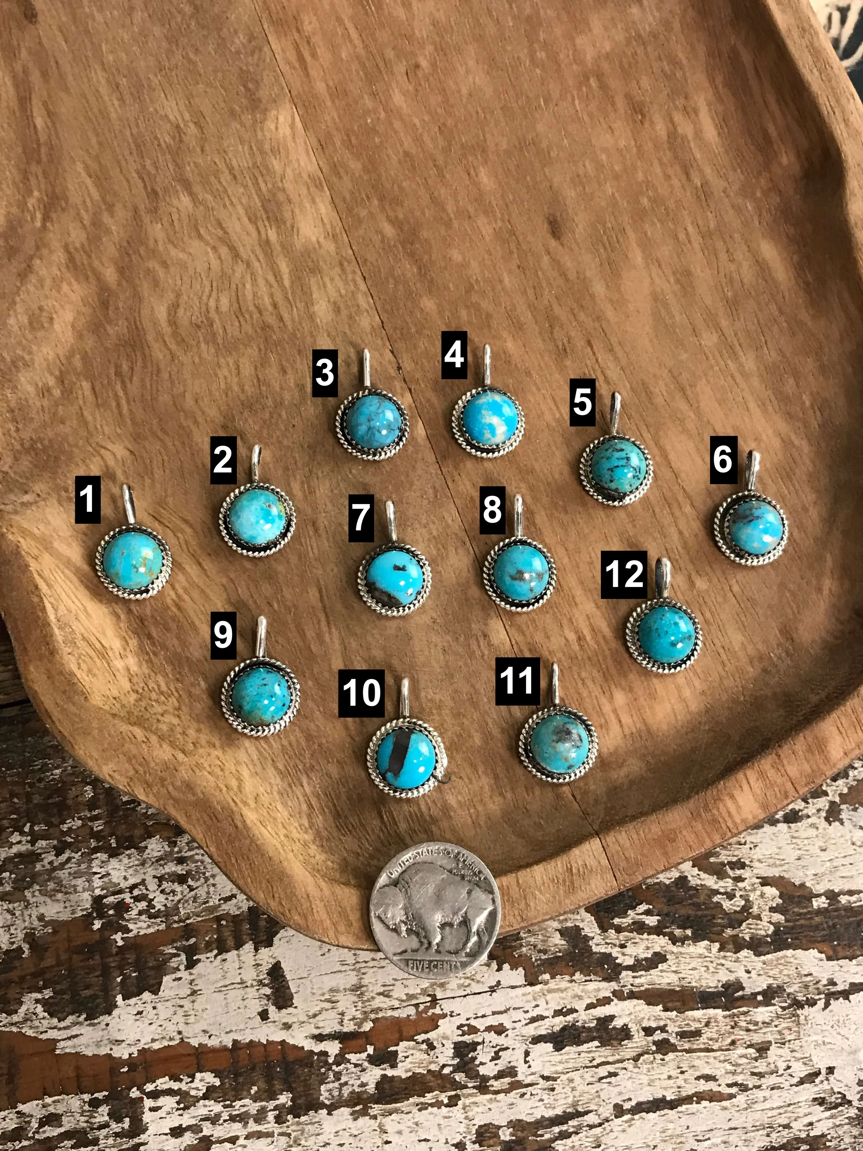 The Waynoka Blue Turquoise Pendants - Image 2