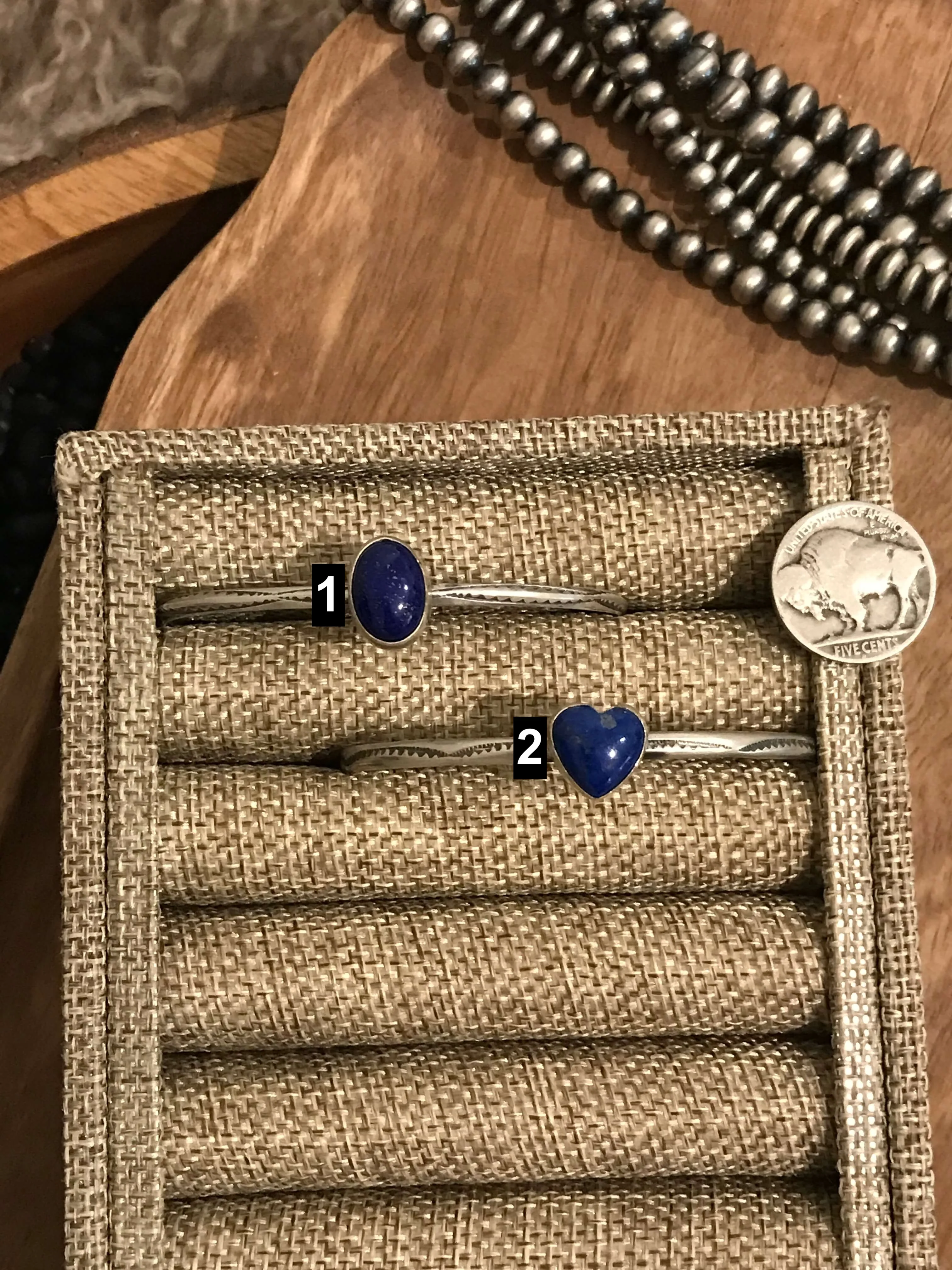 The Wingate Cuffs in Lapis - Image 2