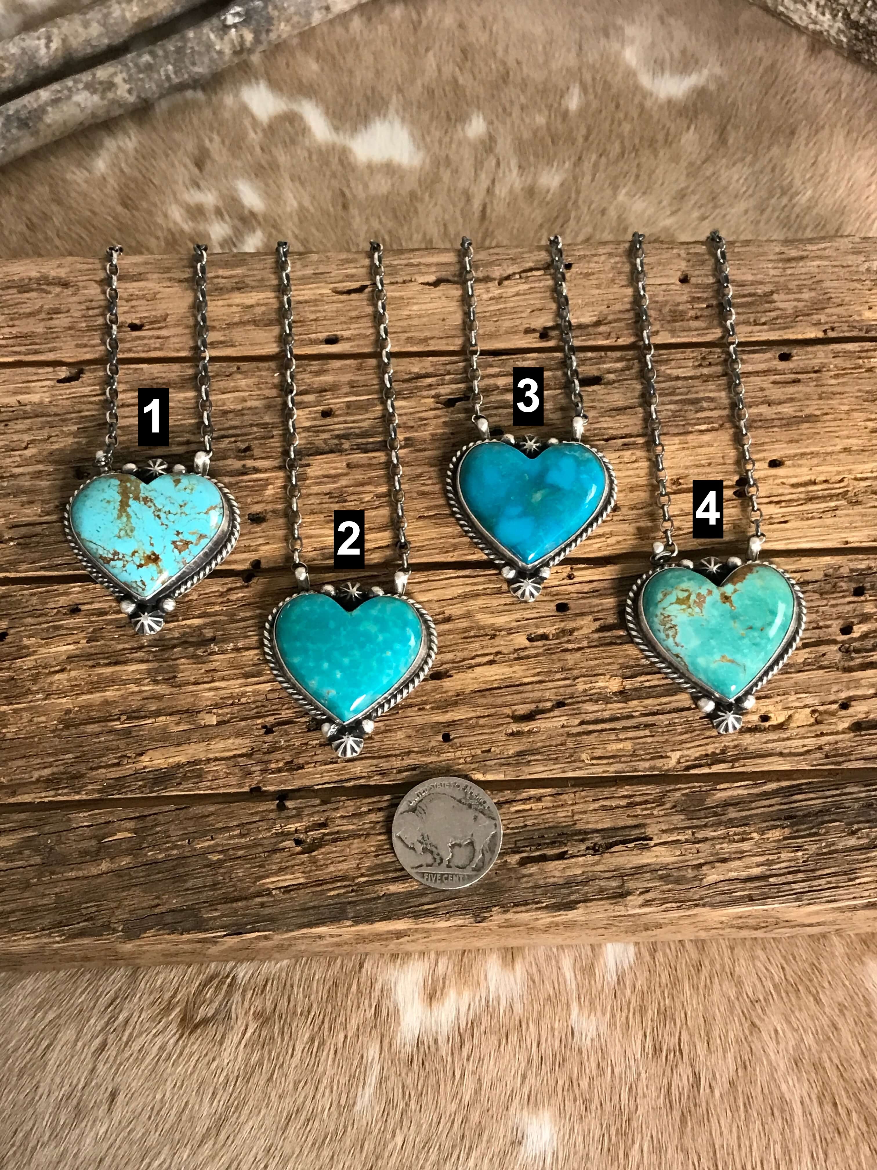 The Zebeck Turquoise Heart Necklaces - Image 3